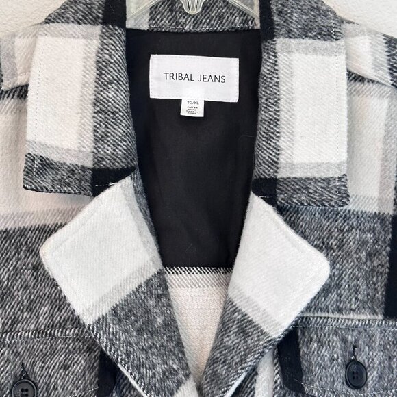 Tribal Jeans Buffalo Plaid Shacket - Picture 4 of 4